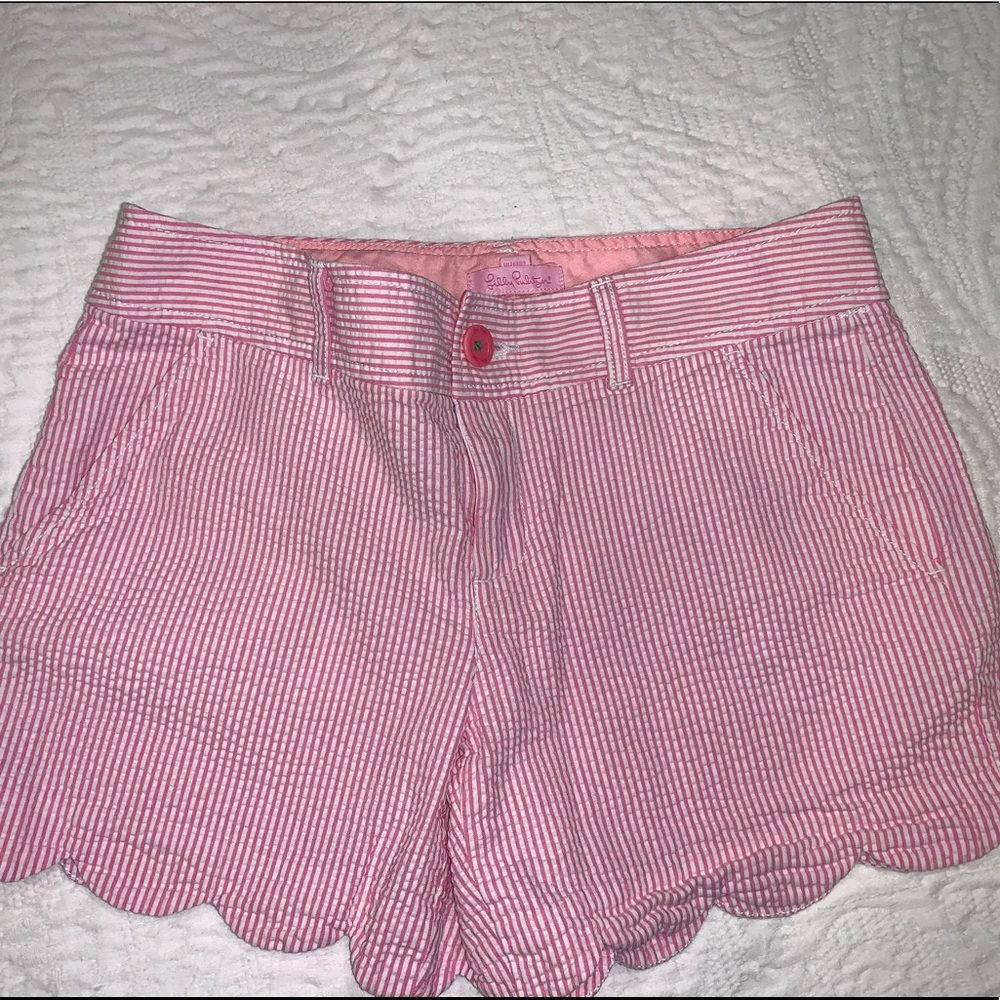 Lilly Pulitzer Seersucker Buttercup Shorts Size 2